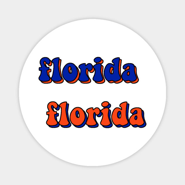 Florida University Colors Design Magnet by Lauren Cude